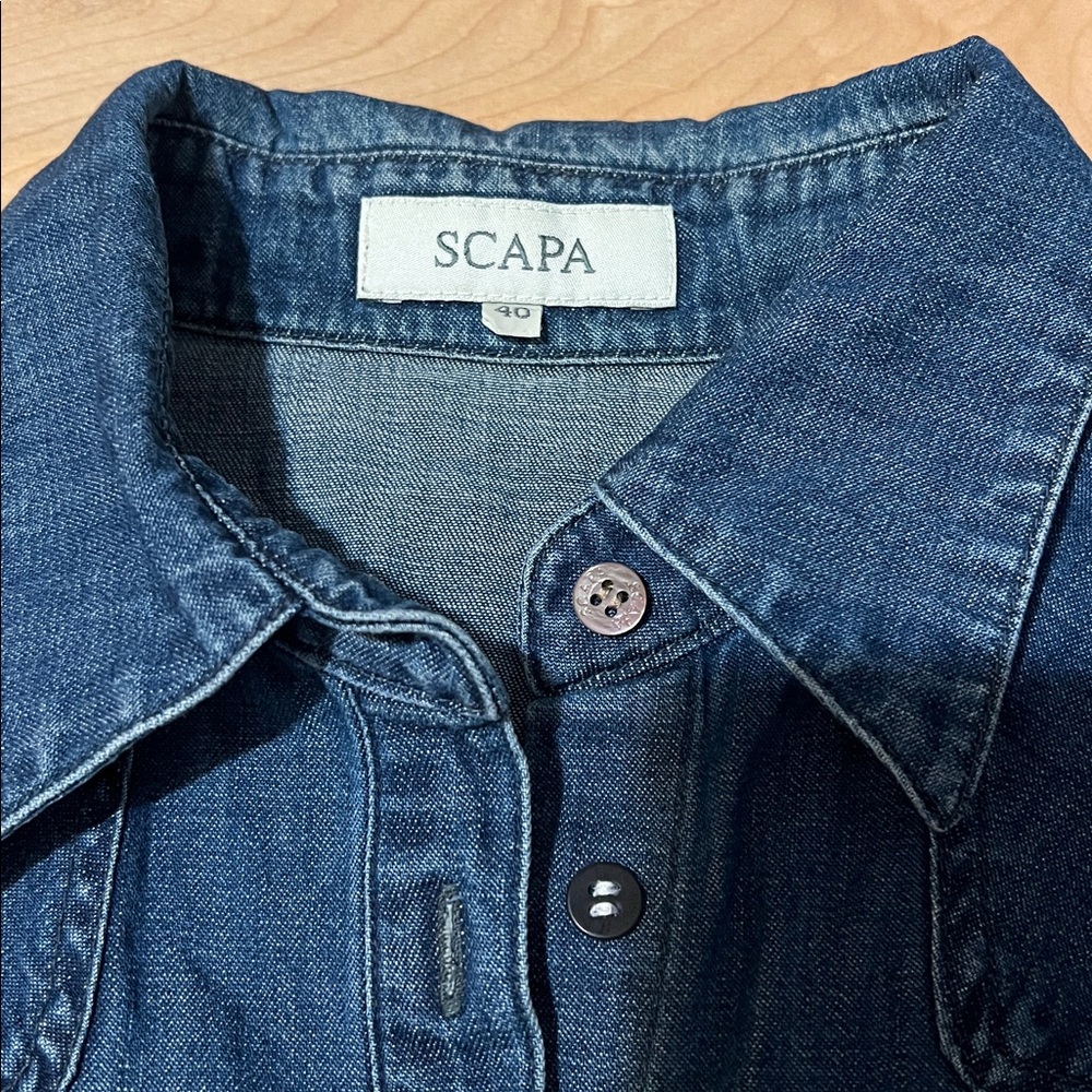 Scapa Women's Denim Button Down Shirt - Picture 7 of 17